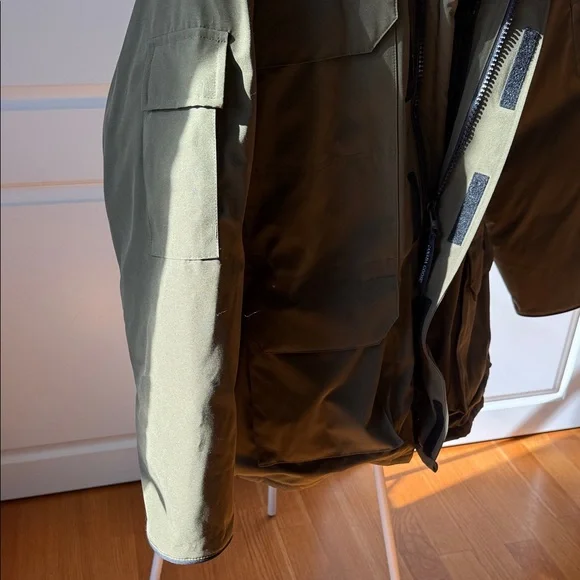 Canada Goose Olive Puffer Jacket with Fur Hood - Picture 4 of 10